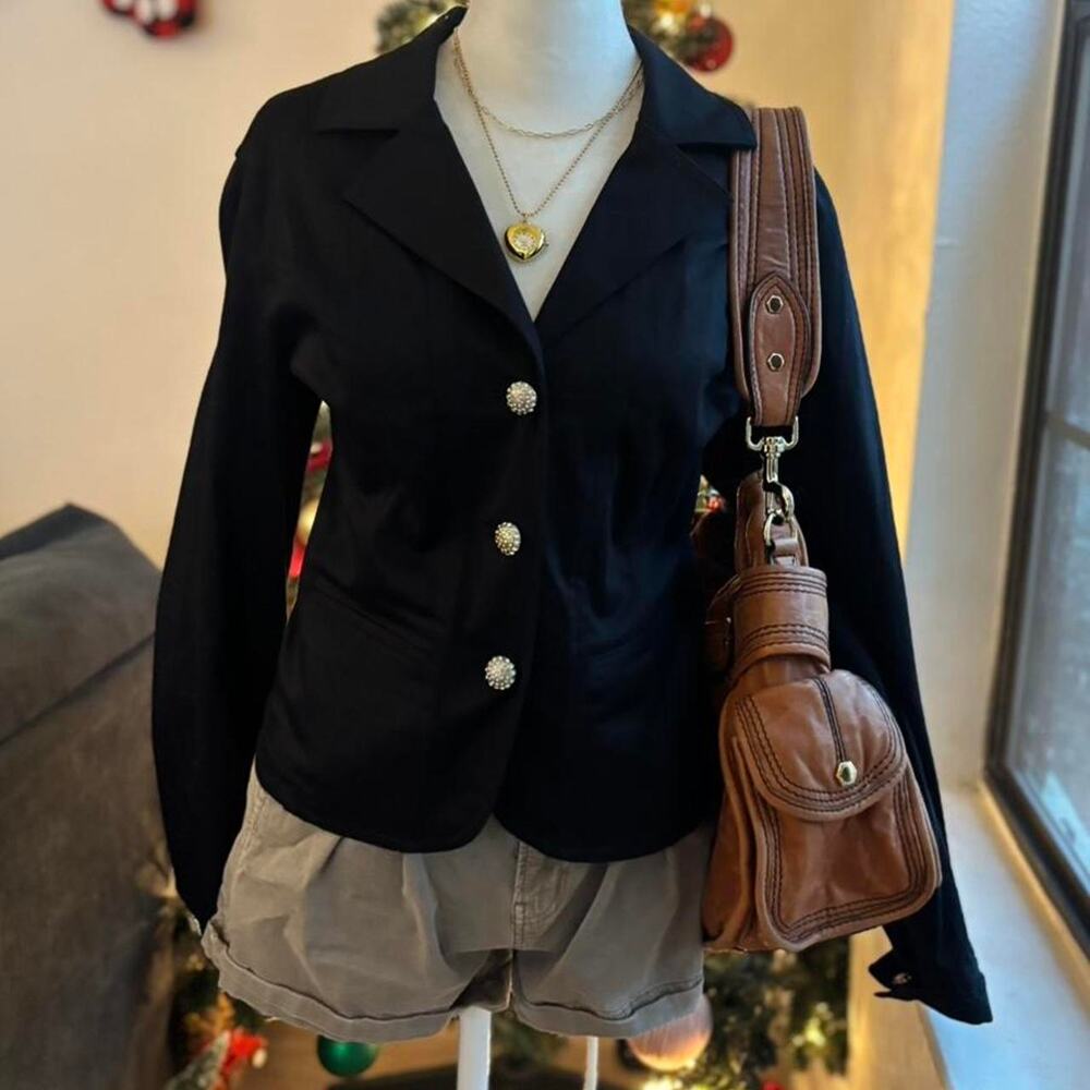 Black vintage 90s lightweight blazer